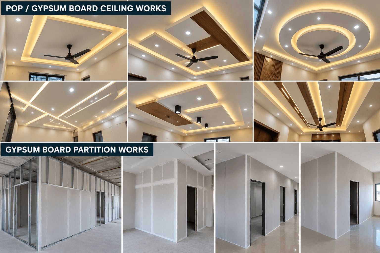 Pop Ceiling & Wall Partition Works